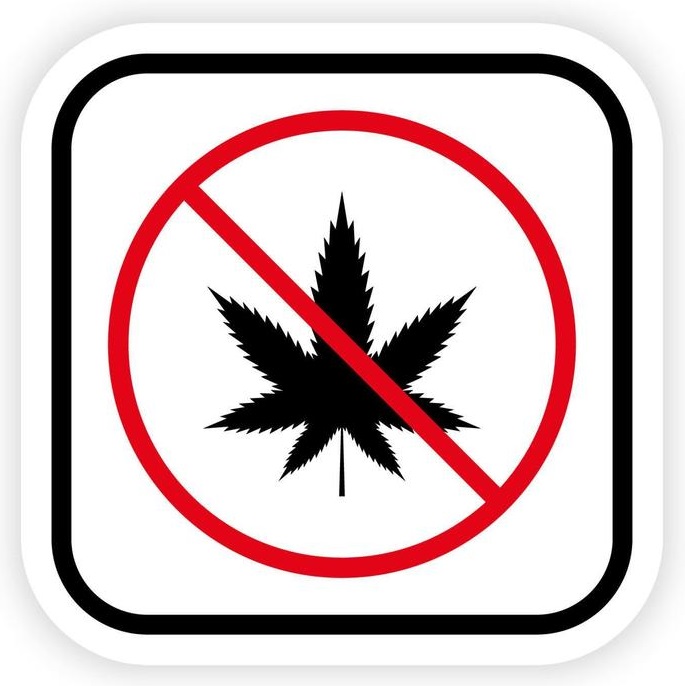prohibited marijuana plant sign